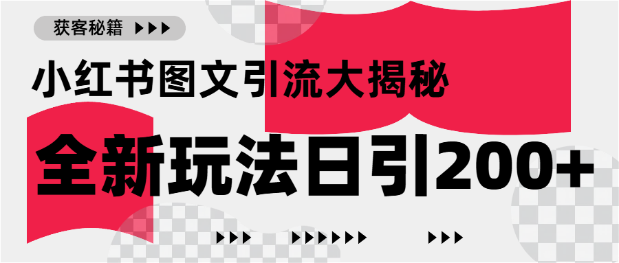 小红书图文引流，只需一张图片即可撬动百万流量，日引200+创业粉-鸭行天下创业社