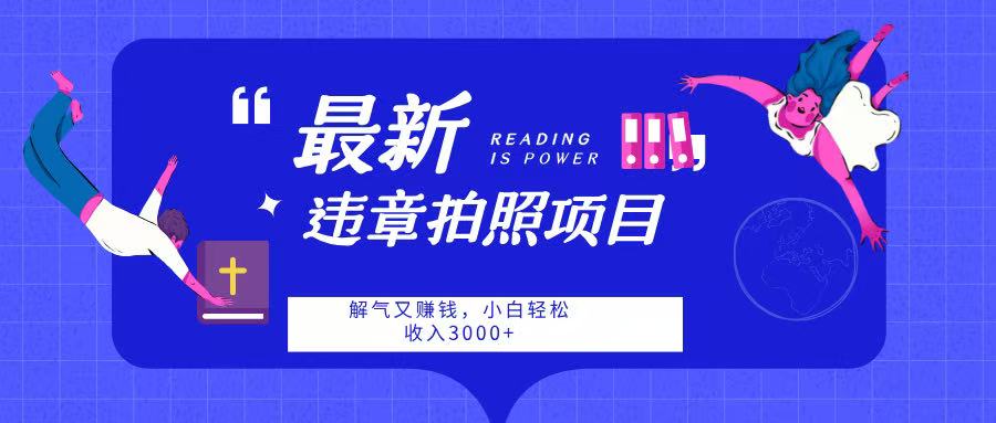 最新违章拍照项目，解气又赚钱，随手一拍，轻松收入3000-鸭行天下创业社