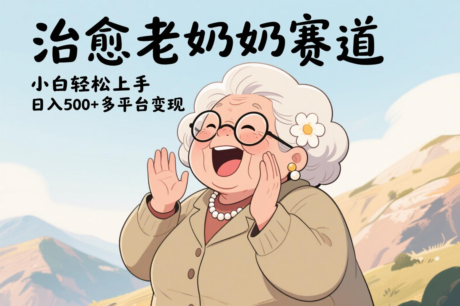 视频号治愈老奶奶赛道，小白轻松上手，日入500+多平台变现-鸭行天下创业社