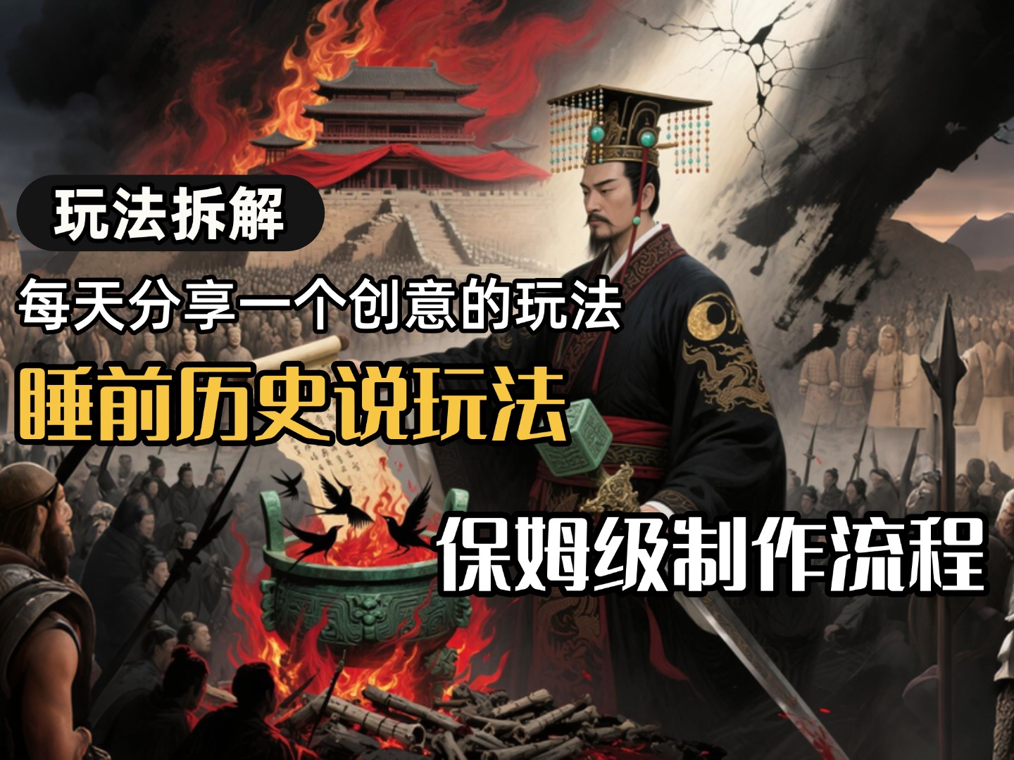 13条作品涨粉24.5万，全流程拆解睡前历史说，保姆级教程-鸭行天下创业社