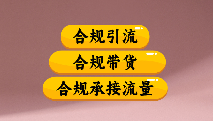 合规引流、合规并且高效地做带货、合规承接流量(揭秘)-鸭行天下创业社