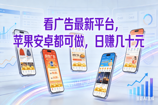 看广告最新平台，苹果安卓都可做，日赚几十元-鸭行天下创业社