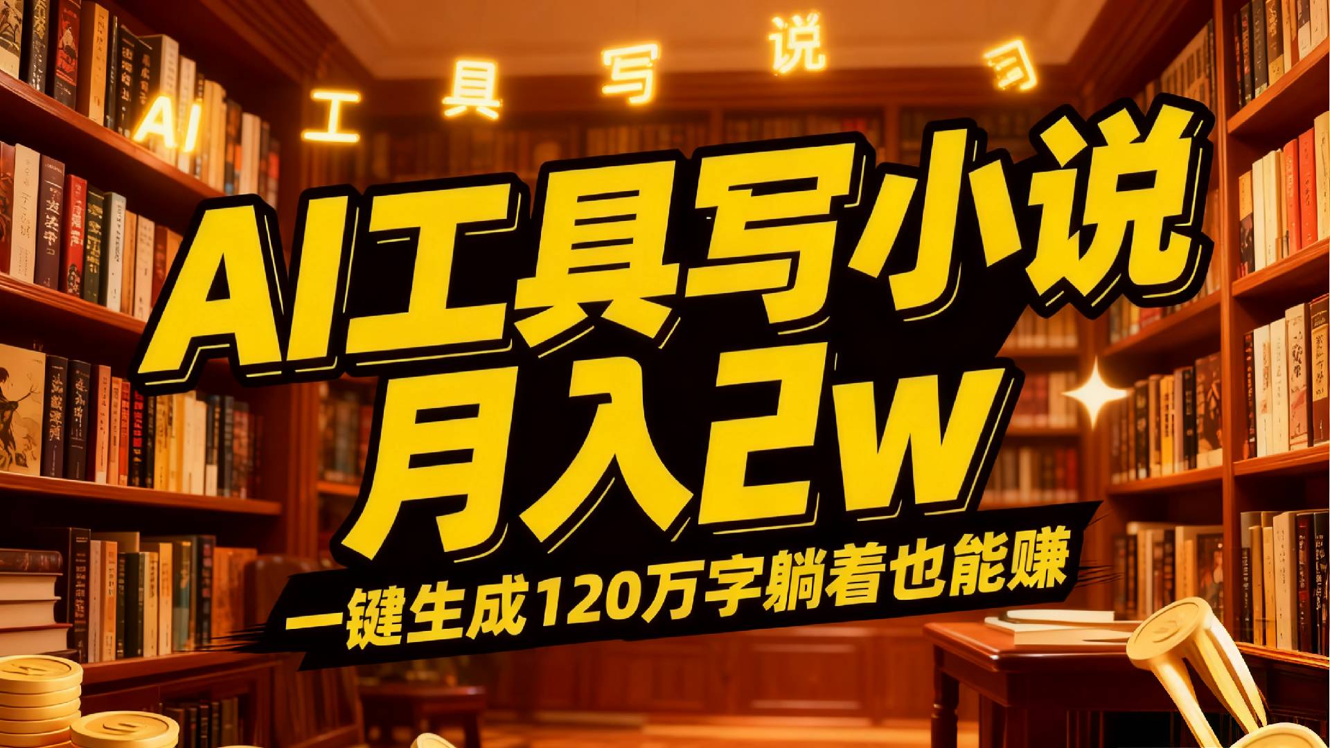 2026年AI工具写小说,一键生成120万字，躺着也能赚，月入2w+-鸭行天下创业社