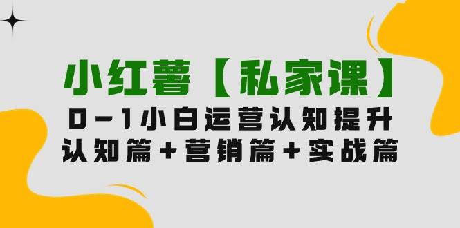 小红薯【私家课】0-1玩赚小红书内容营销，认知篇+营销篇+实战篇（11节课）-鸭行天下创业社