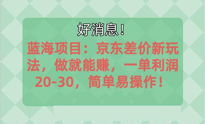 越早知道越能赚到钱的蓝海项目：京东大平台操作，一单利润20-30，简单…-鸭行天下创业社