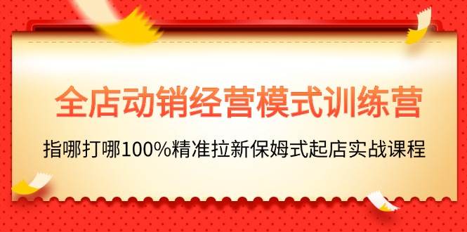 全店动销-经营模式训练营，指哪打哪100%精准拉新保姆式起店实战课程-鸭行天下创业社